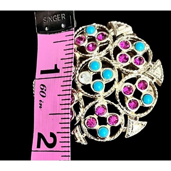 Sarah Coventry Gold-tone, Multi-Color 2” Brooch / NWOT - Picture 5 of 5